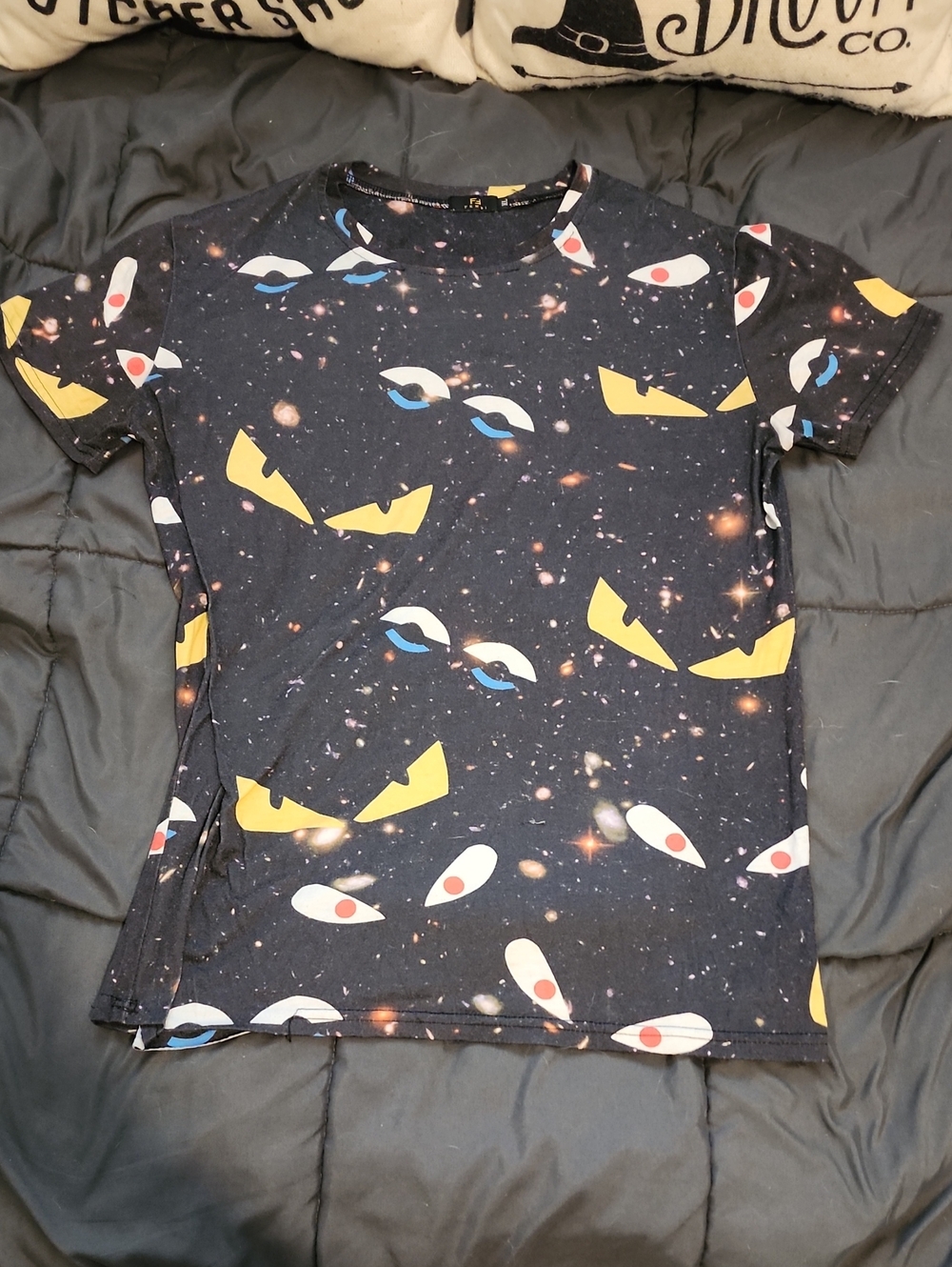 Authentic Fendi Monster Eyes Galaxy Monogram Shirt Size Small